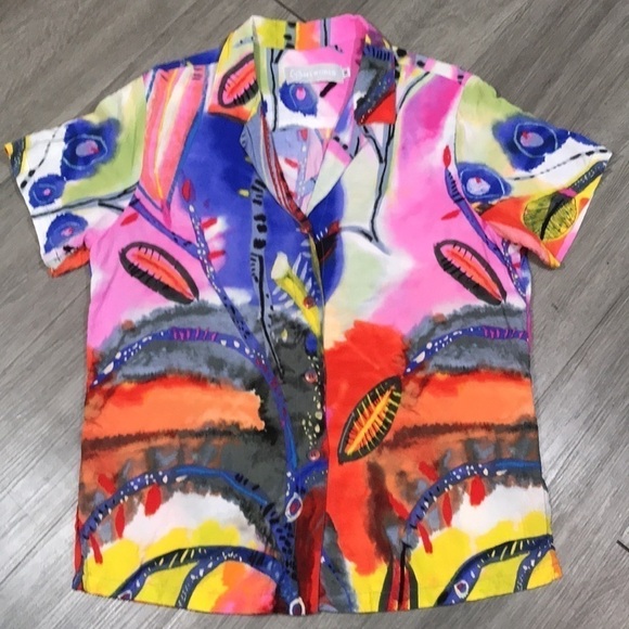 Jams World “Secret Crush” Retro Woman’s Blouse size M - Picture 3 of 10